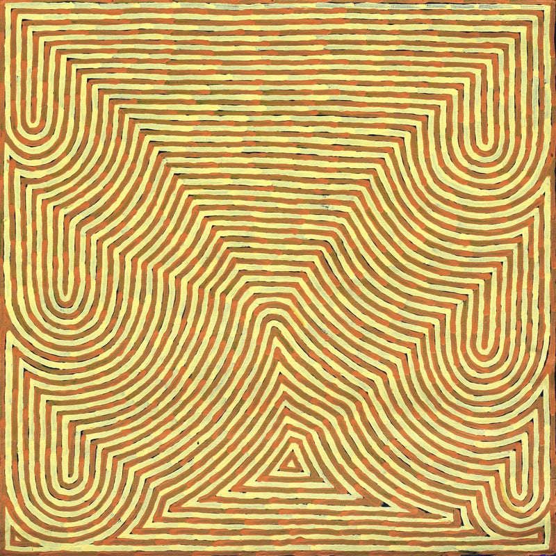 Aboriginal Artwork by Albury Jangala Dixon, Tingari Cycle, 76x76cm