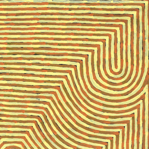 Aboriginal Art by Albury Jangala Dixon, Tingari Cycle, 76x76cm - ART ARK®