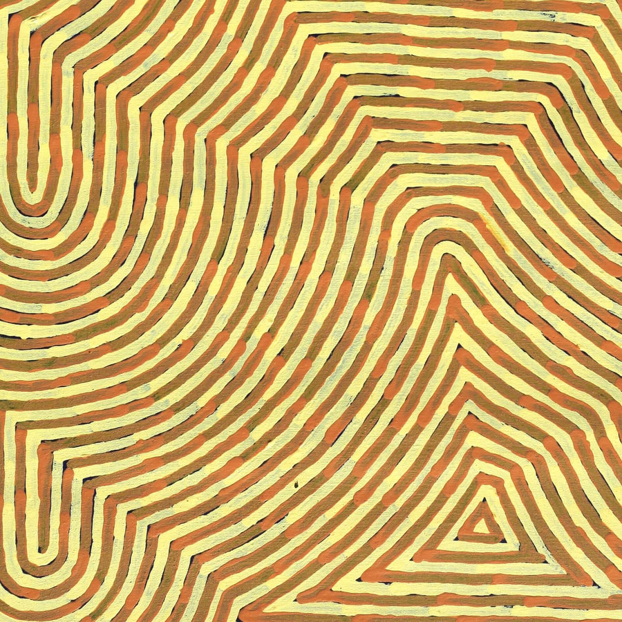 Aboriginal Artwork by Albury Jangala Dixon, Tingari Cycle, 76x76cm