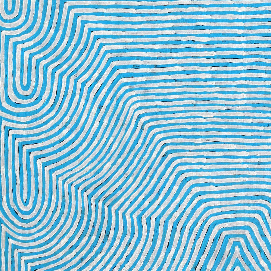 Aboriginal Artwork by Albury Jangala Dixon, Tingari Cycle, 91x91cm