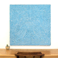 Aboriginal Artwork by Albury Jangala Dixon, Tingari Cycle, 91x91cm