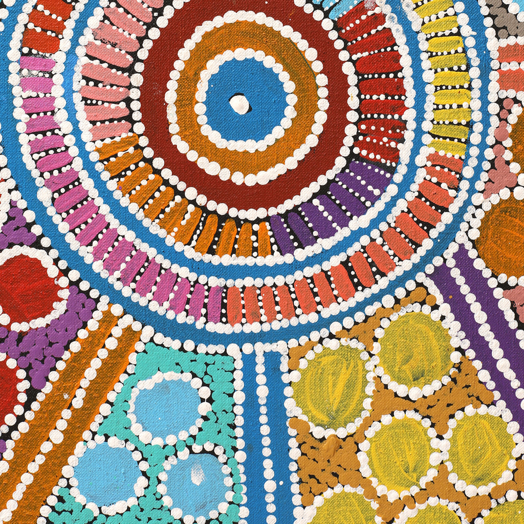 Aboriginal Art by Alfreda Nungarrayi Martin, Ngapa Jukurrpa (Water Dreaming) - Puyurru, 91x61cm - ART ARK®