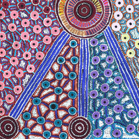 Aboriginal Artwork by Alfreda Nungarrayi Martin, Ngapa Jukurrpa (Water Dreaming) - Puyurru, 91x61cm