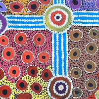 Aboriginal Artwork by Alfreda Nungarrayi Martin, Ngapa Jukurrpa (Water Dreaming) - Puyurru, 30x30cm
