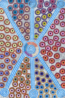 Aboriginal Art by Alfreda Nungarrayi Martin, Ngapa Jukurrpa (Water Dreaming) - Puyurru, 91x61cm - ART ARK®