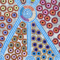 Aboriginal Artwork by Alfreda Nungarrayi Martin, Ngapa Jukurrpa (Water Dreaming) - Puyurru, 91x61cm