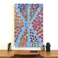 Aboriginal Artwork by Alfreda Nungarrayi Martin, Ngapa Jukurrpa (Water Dreaming) - Puyurru, 91x61cm