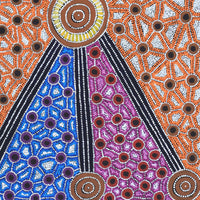 Aboriginal Artwork by Alfreda Nungarrayi Martin, Ngapa Jukurrpa (Water Dreaming) - Puyurru, 91x61cm