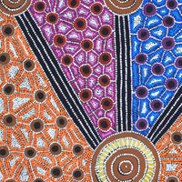 Aboriginal Artwork by Alfreda Nungarrayi Martin, Ngapa Jukurrpa (Water Dreaming) - Puyurru, 91x61cm