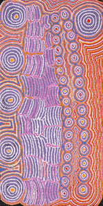 Aboriginal Artwork by Alice Nampijinpa Michaels, Lappi Lappi Jukurrpa, 122x61cm - ART ARK®