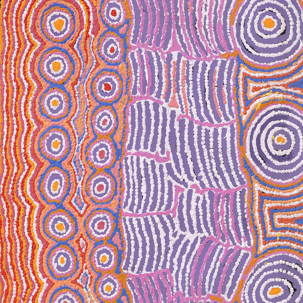 Aboriginal Artwork by Alice Nampijinpa Michaels, Lappi Lappi Jukurrpa, 122x61cm