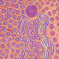 Aboriginal Artwork by Alice Nampijinpa Michaels, Lappi Lappi Jukurrpa, 122x61cm