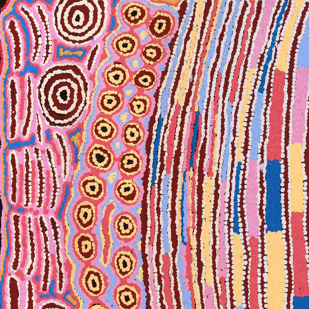 Aboriginal Art by Alice Nampijinpa Michaels, Lappi Lappi Jukurrpa, 61x46cm - ART ARK®