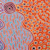 Aboriginal Artwork by Alice Nampijinpa Michaels, Lappi Lappi Jukurrpa, 91x91cm