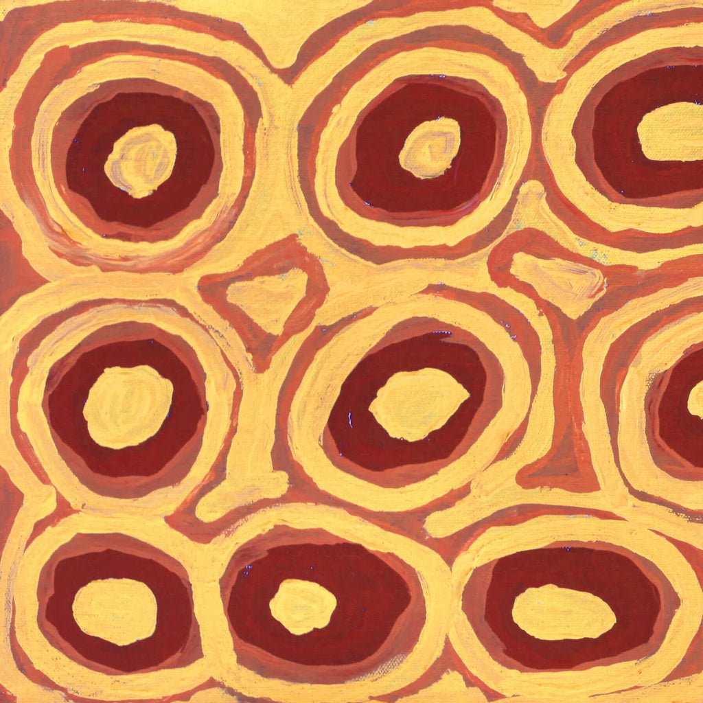 Aboriginal Artwork by Alice Nampitjinpa Dixon, Takupalangu, 80x30cm