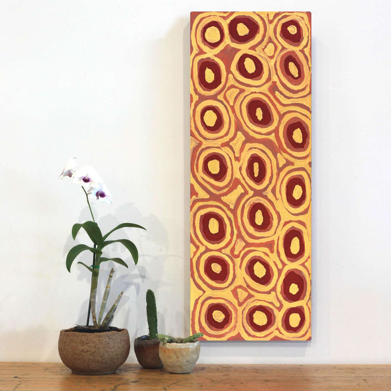 Aboriginal Artwork by Alice Nampitjinpa Dixon, Takupalangu, 80x30cm