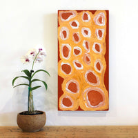 Aboriginal Artwork by Alice Nampitjinpa Dixon, Tjilkamala - Porcupine rockhole, 60x30cm