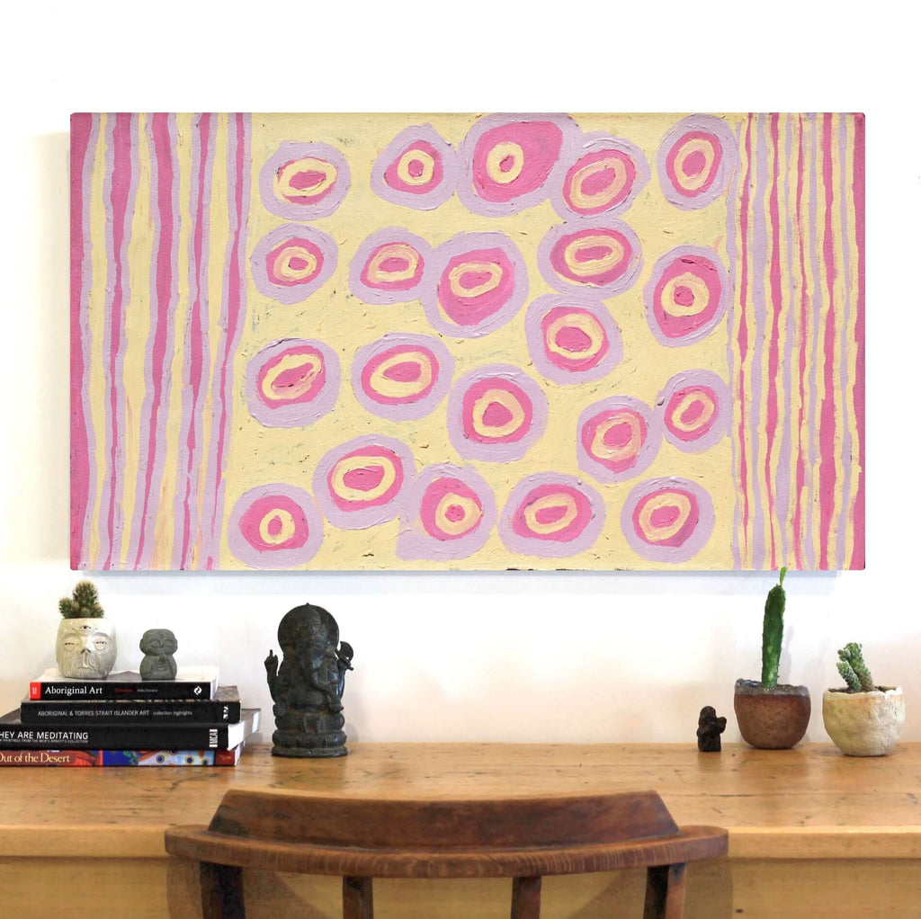 Aboriginal Artwork by Alice Nampitjinpa Dixon, Tali Tali - Sandhills, 90x50cm
