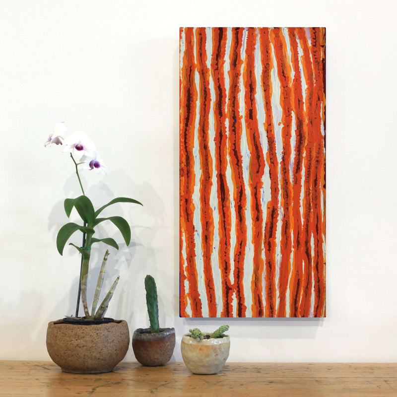 Aboriginal Artwork by Alice Nampitjinpa Dixon, Tali Tali - Sandhills, 60x30cm