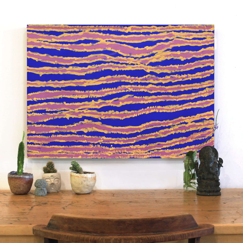 Aboriginal Artwork by Alice Nampitjinpa Dixon, Tali Tali - Sandhills, 70x50cm