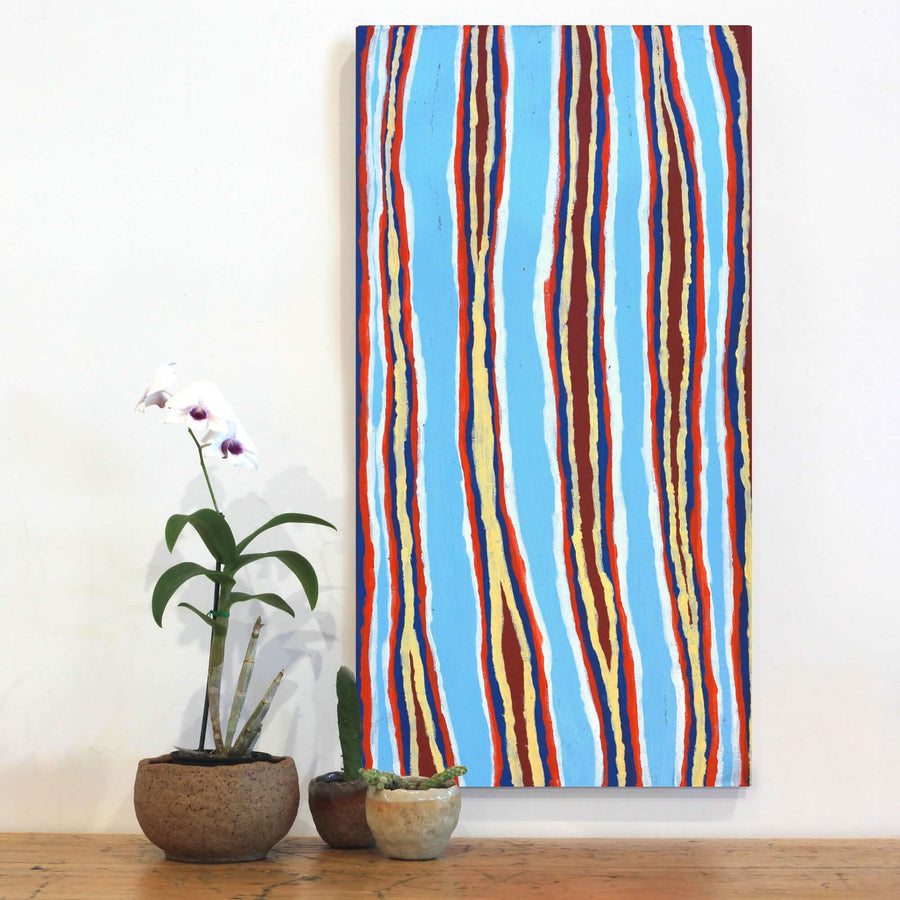 Aboriginal Artwork by Alice Nampitjinpa Dixon, Tali - Sandhills, 80x40cm