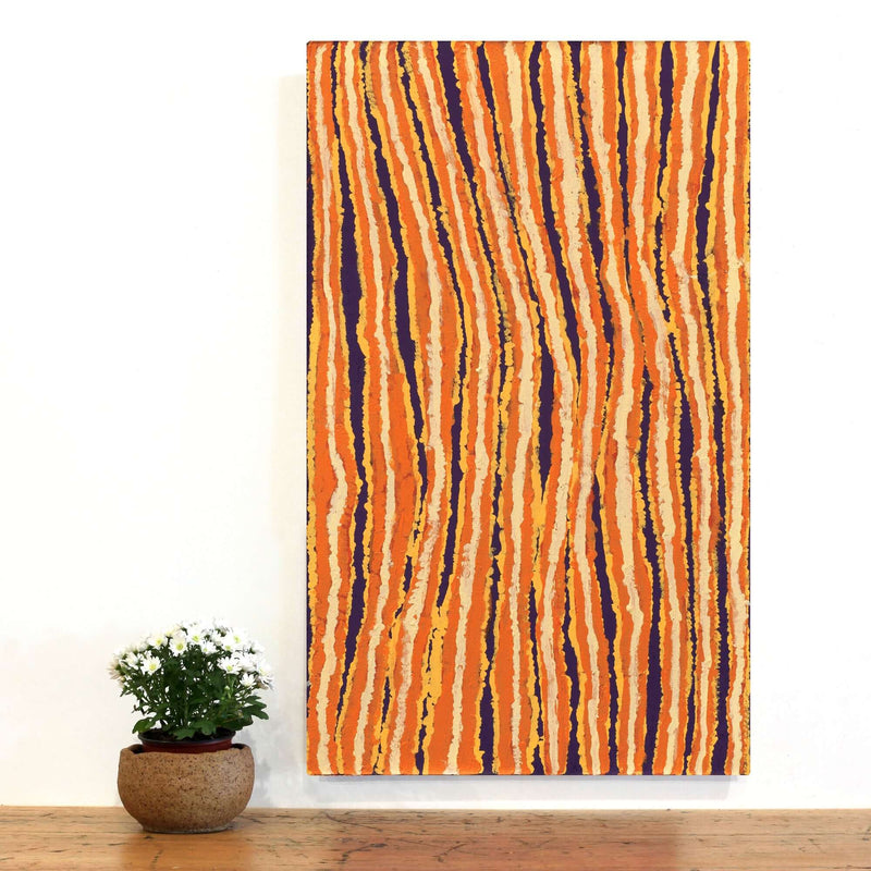 Aboriginal Artwork by Alice Nampitjinpa Dixon, Tali Tali - Sandhills, 91x55cm