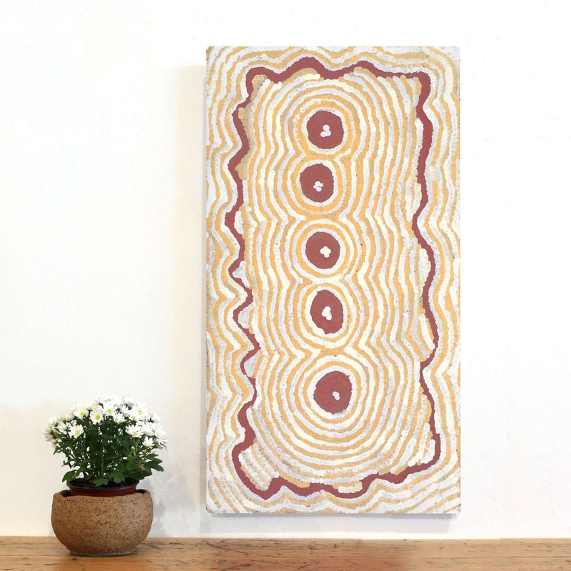 Aboriginal Artwork by Alice Nampitjinpa Dixon, Untitled, 76x40cm