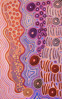 Aboriginal Artwork by Alice Nampijinpa Michaels, Lappi Lappi Jukurrpa, 122x76cm