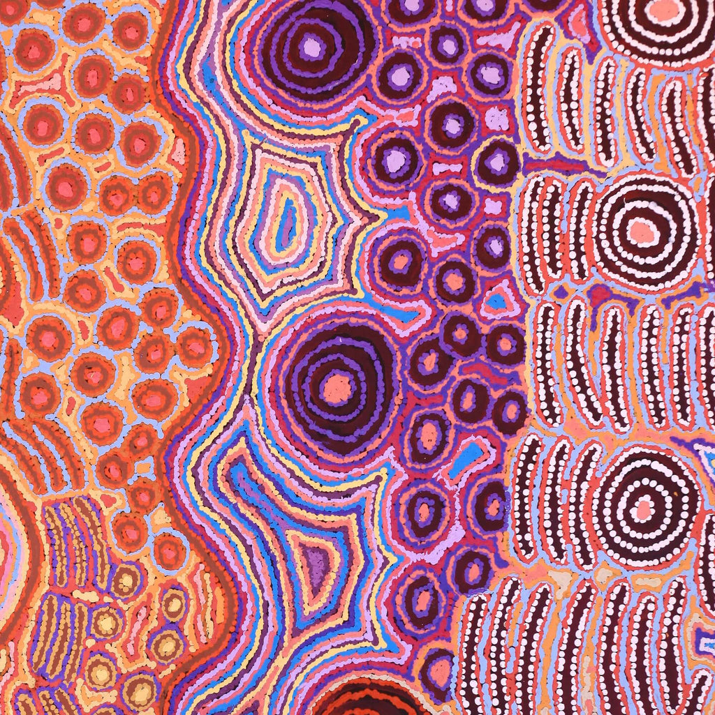Aboriginal Artwork by Alice Nampijinpa Michaels, Lappi Lappi Jukurrpa, 122x76cm