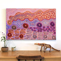 Aboriginal Artwork by Alice Nampijinpa Michaels, Lappi Lappi Jukurrpa, 122x76cm