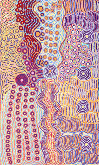 Aboriginal Artwork by Alice Nampijinpa Michaels, Lappi Lappi Jukurrpa, 152x91cm