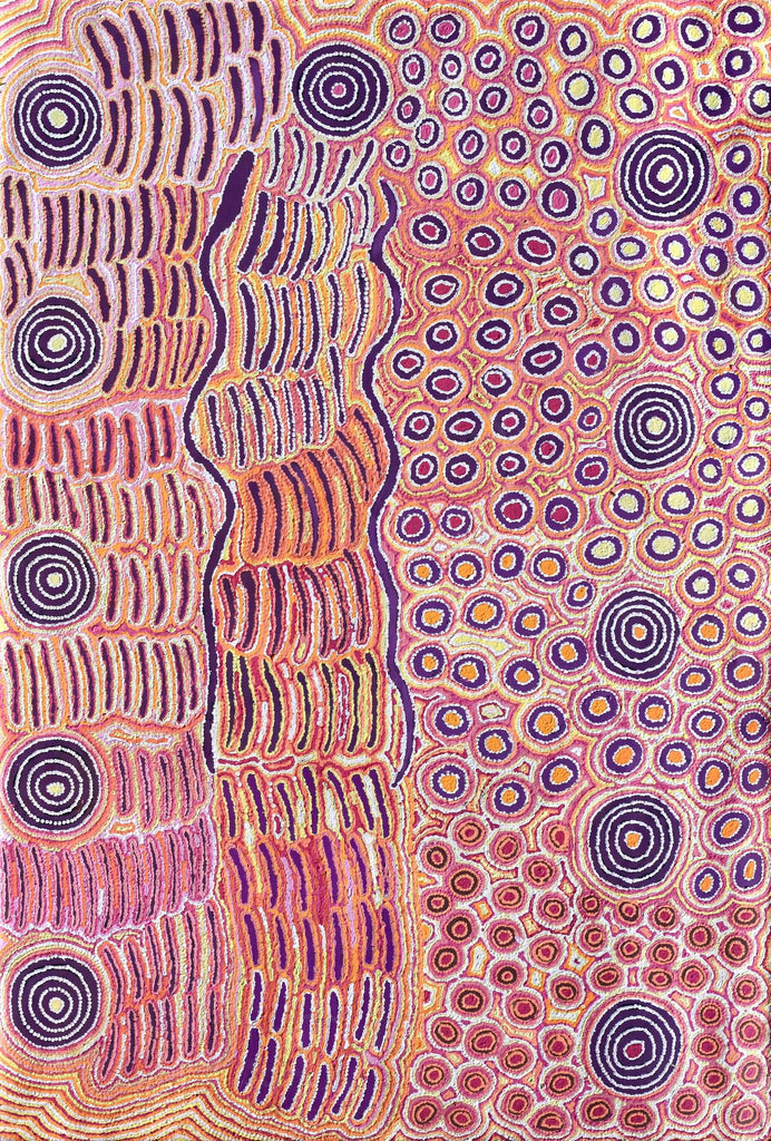 Aboriginal Artwork by Alice Nampijinpa Michaels, Lappi Lappi Jukurrpa, 182x122cm