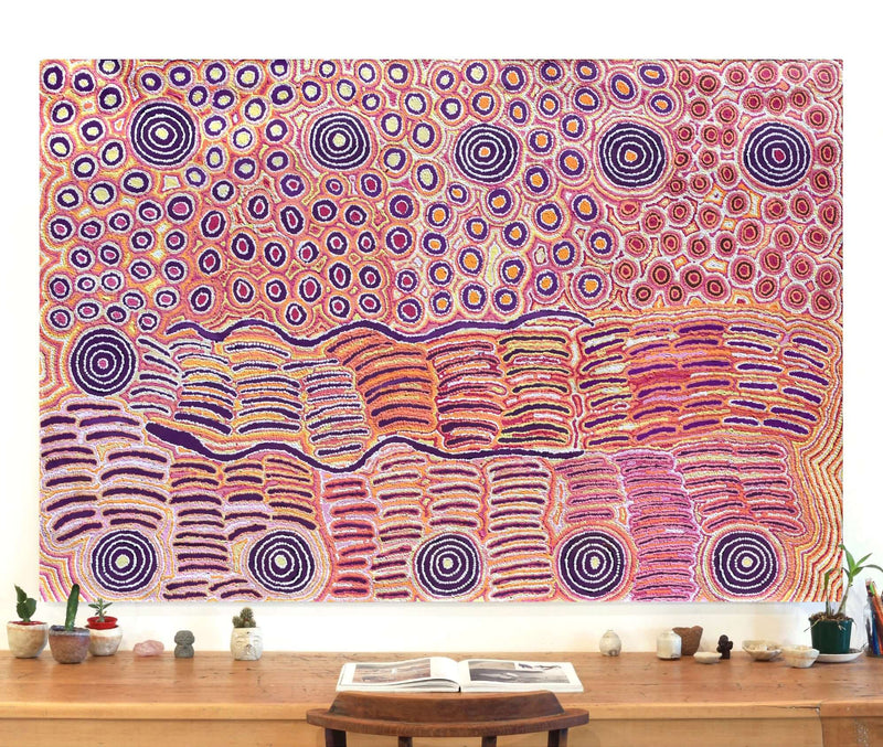 Aboriginal Artwork by Alice Nampijinpa Michaels, Lappi Lappi Jukurrpa, 182x122cm
