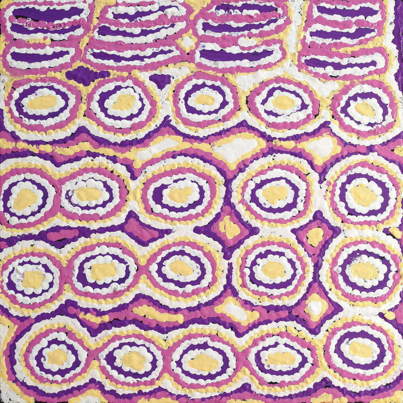 Aboriginal Artwork by Alice Nampijinpa Michaels, Lappi Lappi Jukurrpa, 30x30cm