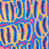Aboriginal Artwork by Alice Nampijinpa Michaels, Lappi Lappi Jukurrpa, 30x30cm