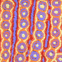 Aboriginal Artwork by Alice Nampijinpa Michaels, Lappi Lappi Jukurrpa, 30x30cm