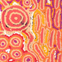 Aboriginal Artwork by Alice Nampijinpa Michaels, Lappi Lappi Jukurrpa, 30x30cm