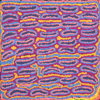 Aboriginal Artwork by Alice Nampijinpa Michaels, Lappi Lappi Jukurrpa, 30x30cm