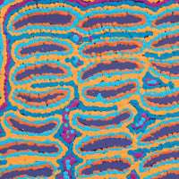 Aboriginal Artwork by Alice Nampijinpa Michaels, Lappi Lappi Jukurrpa, 30x30cm
