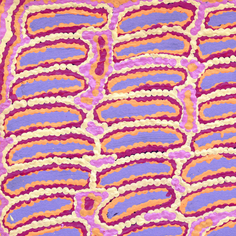 Aboriginal Artwork by Alice Nampijinpa Michaels, Lappi Lappi Jukurrpa, 30x30cm