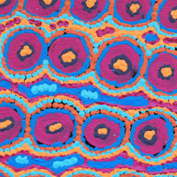 Aboriginal Artwork by Alice Nampijinpa Michaels, Lappi Lappi Jukurrpa, 30x30cm