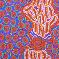 Aboriginal Artwork by Alice Nampijinpa Michaels, Lappi Lappi Jukurrpa, 46x46cm