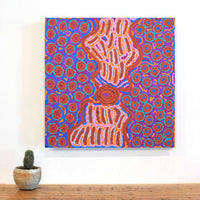 Aboriginal Artwork by Alice Nampijinpa Michaels, Lappi Lappi Jukurrpa, 46x46cm
