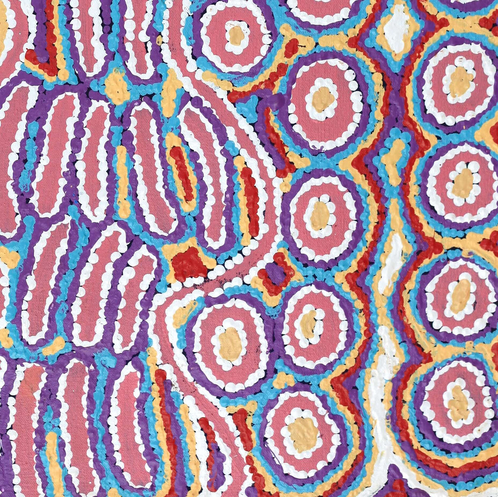 Aboriginal Artwork by Alice Nampijinpa Michaels, Lappi Lappi Jukurrpa, 61x46cm