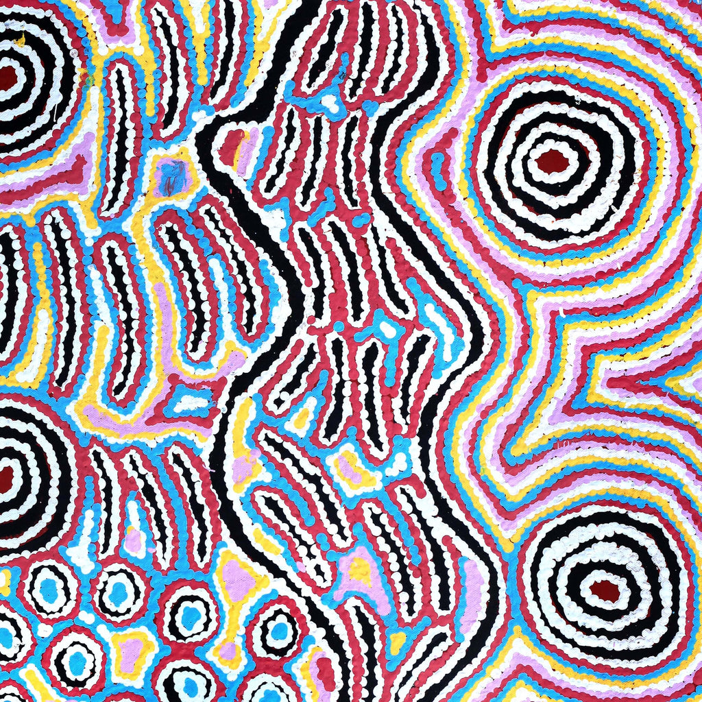 Aboriginal Artwork by Alice Nampijinpa Michaels, Lappi Lappi Jukurrpa, 61x46cm