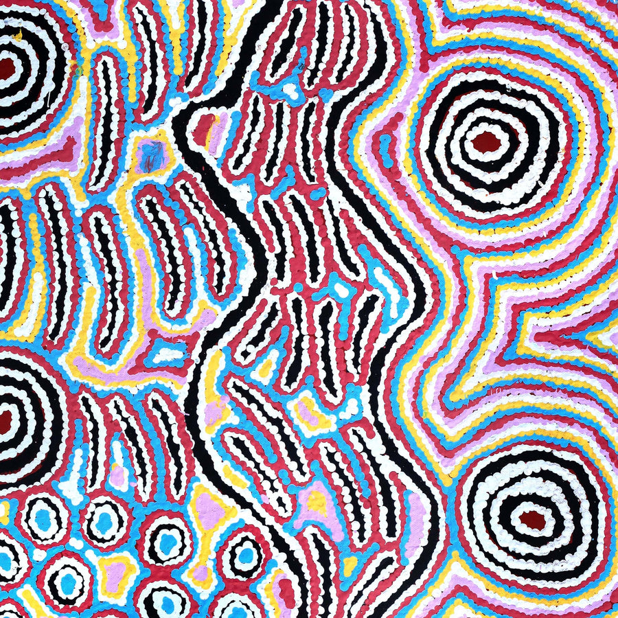 Aboriginal Artwork by Alice Nampijinpa Michaels, Lappi Lappi Jukurrpa, 61x46cm
