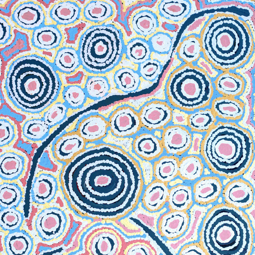 Aboriginal Artwork by Alice Nampijinpa Michaels, Lappi Lappi Jukurrpa, 61x46cm