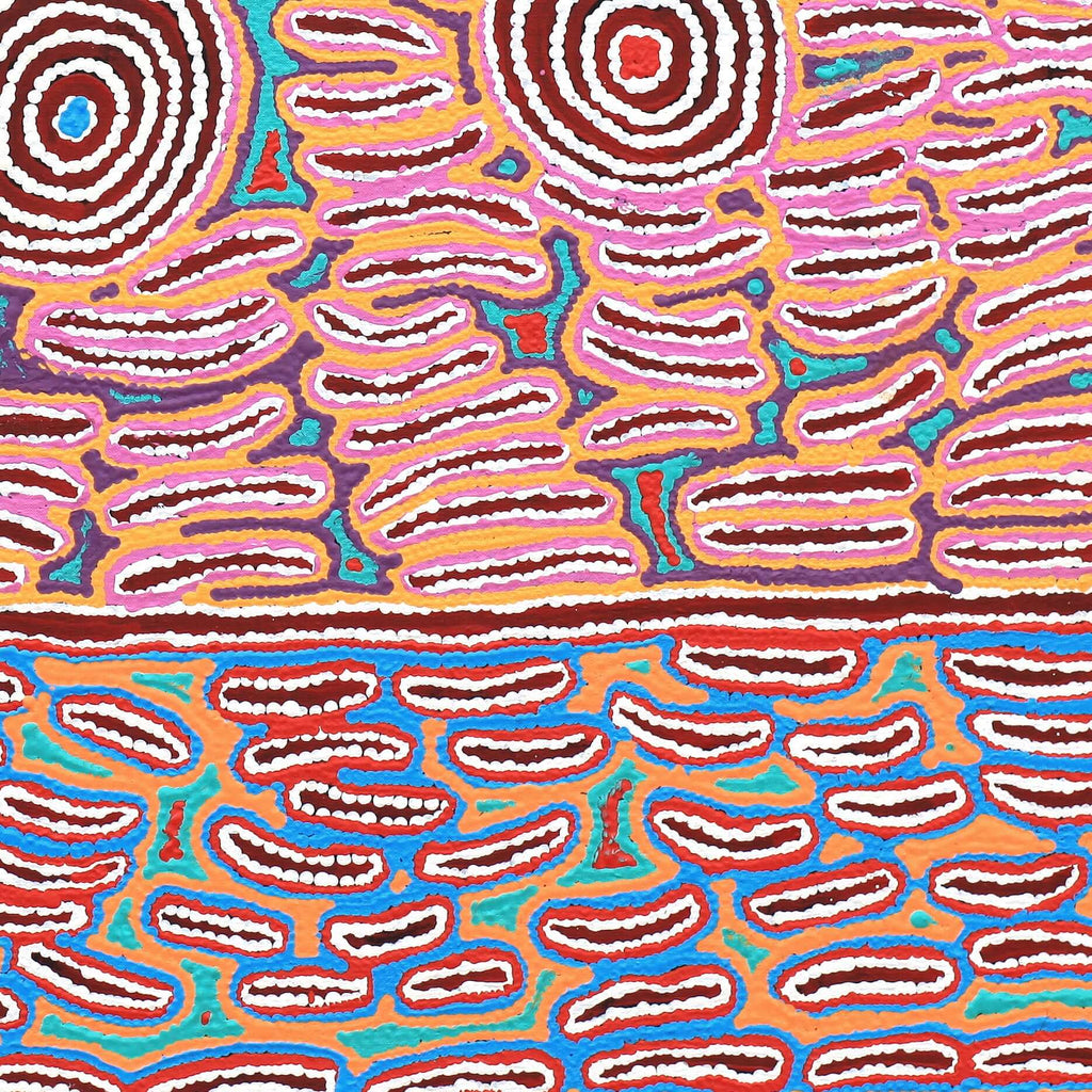 Aboriginal Artwork by Alice Nampijinpa Michaels, Lappi Lappi Jukurrpa, 76x76cm