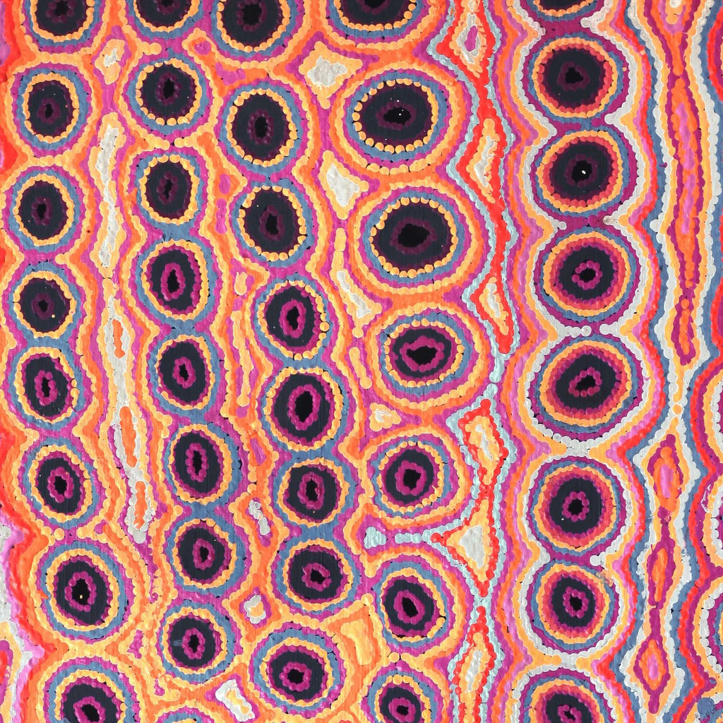 Aboriginal Artwork by Alice Nampijinpa Michaels, Lappi Lappi Jukurrpa, 91x76cm