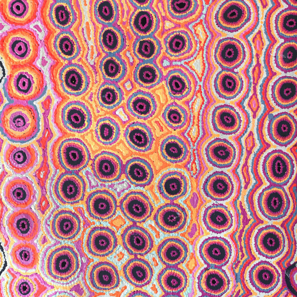 Aboriginal Artwork by Alice Nampijinpa Michaels, Lappi Lappi Jukurrpa, 91x76cm